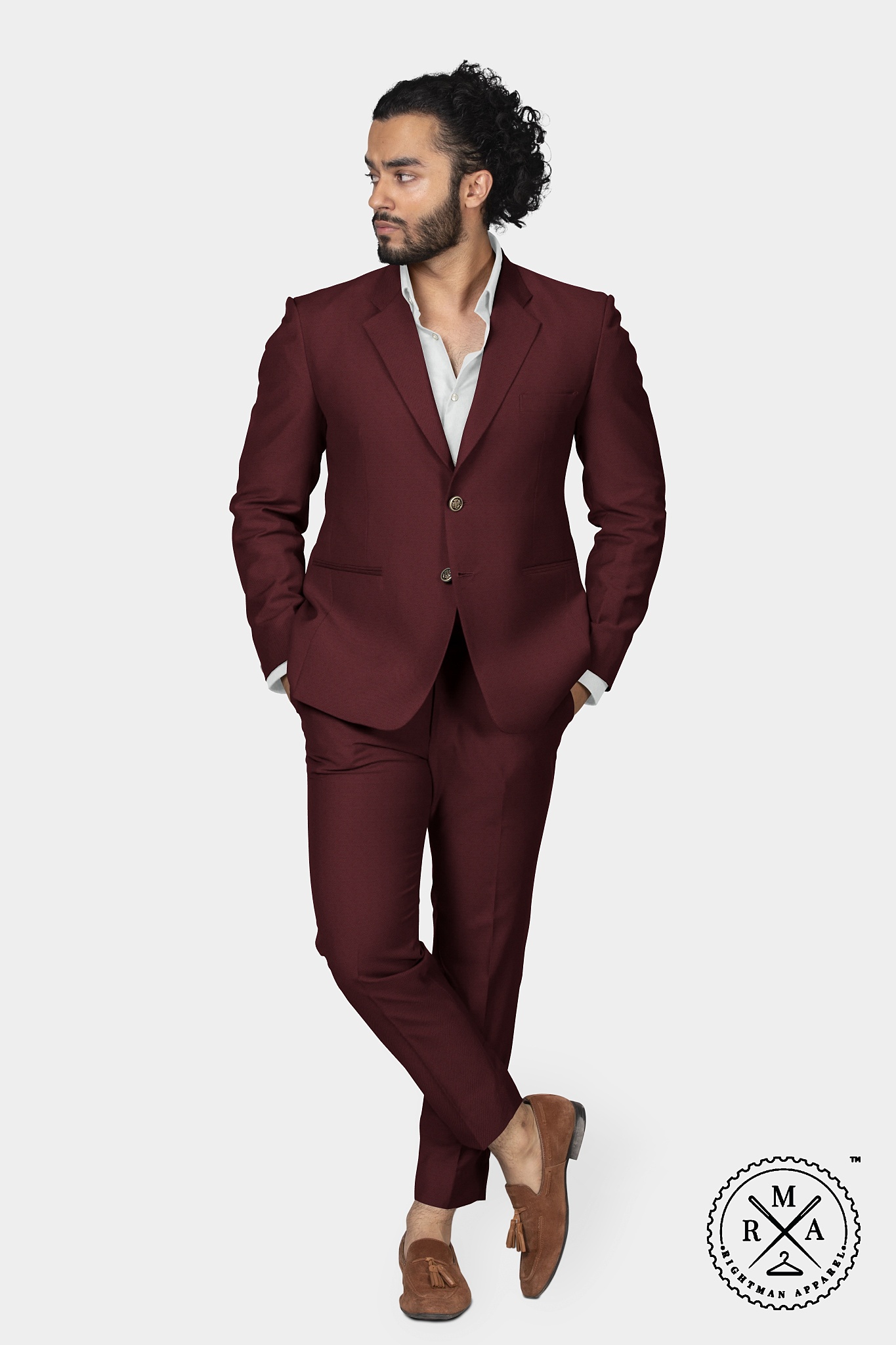 Maroon Two Piece Suit SU152